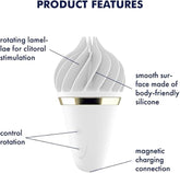 Satisfyer Sweet Treat Lay On Clitoral Vibrator White/Gold